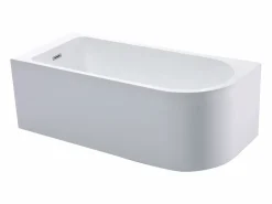 Shower & Design Bañera ducha con toallero, 240 L, ángulo izquierdo, ANIKA Blanco Online