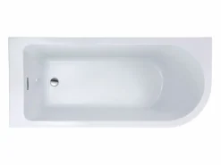 Shower & Design Bañera ducha con toallero, 240 L, ángulo izquierdo, ANIKA Blanco Online