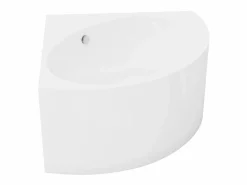 Bañera esquinera blanca de acrílico de 198 L, 120 x 120 x 63 cm, COBITIS^Shower & Design New