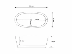 Bañera exenta 168 x 74 cm + grifo mezclador – Hope^ELITESHOPPING Online