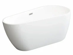 Vente-unique Bañera exenta asimétrica - 240 L - 160 x 80 x 59 cm - - Acrílico - LEPINE Blanco