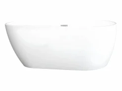 Vente-unique Bañera exenta asimétrica - 240 L - 160 x 80 x 59 cm - - Acrílico - LEPINE Blanco