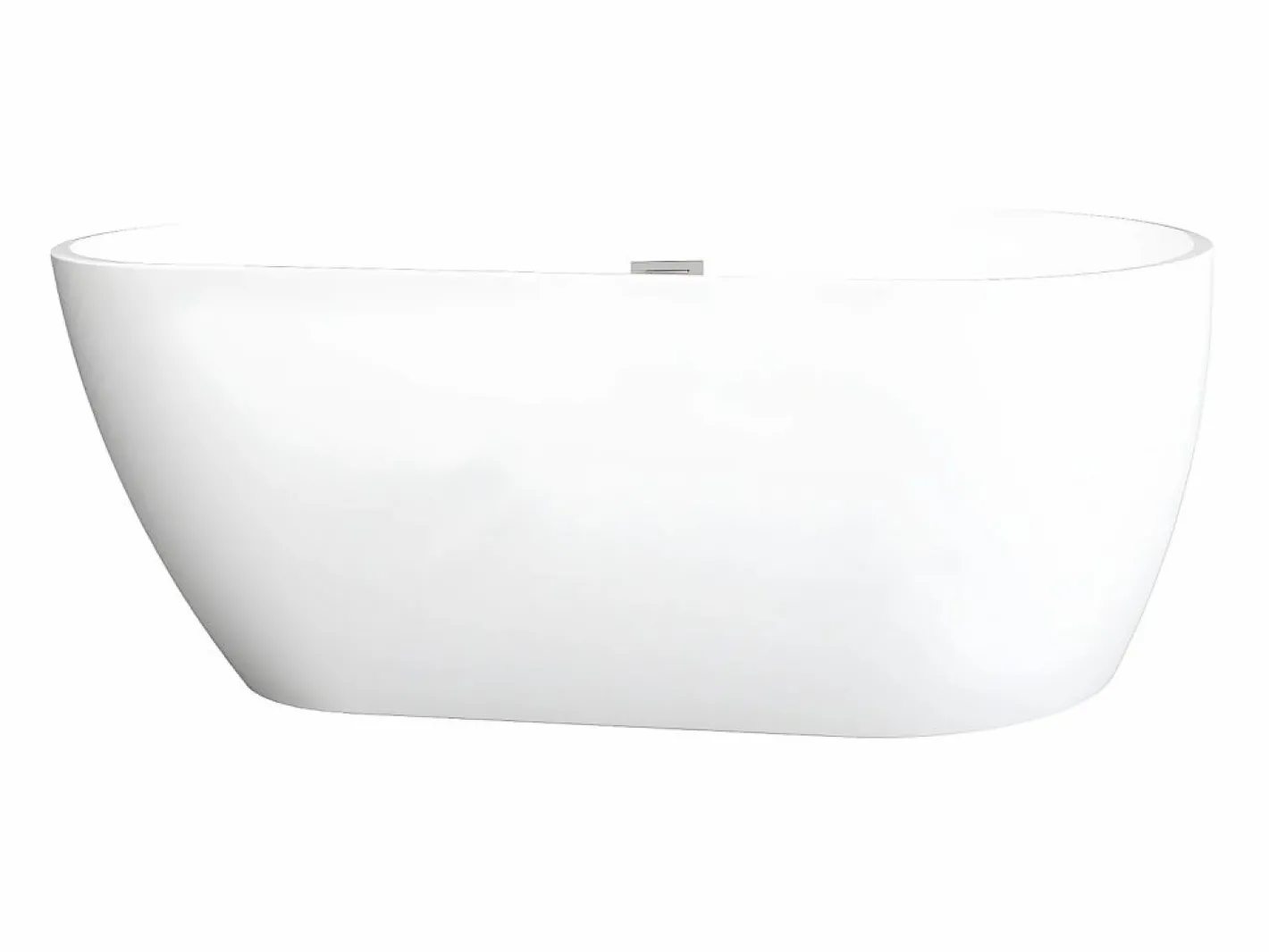 Vente-unique Bañera exenta asimétrica - 240 L - 160 x 80 x 59 cm - - Acrílico - LEPINE Blanco