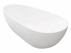 Shower & Design Bañera exenta asimétrica blanca - 268 L - 172 x 83 x 53 cm - Solide superficie - FENICE Blanco Clearance