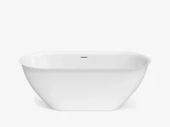 Shower & Design Bañera exenta blanca - 197 L - Acrílico - 160 x 80 x 58 cm - SORTINO Blanco Outlet