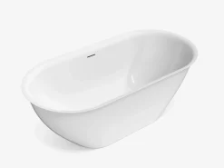 Shower & Design Bañera exenta blanca - 197 L - Acrílico - 160 x 80 x 58 cm - SORTINO Blanco Outlet