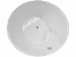 ELITESHOPPING Bañera exenta blanca diámetro 134 X 60 cm + Grifo columna - Mercy Blanco Clearance