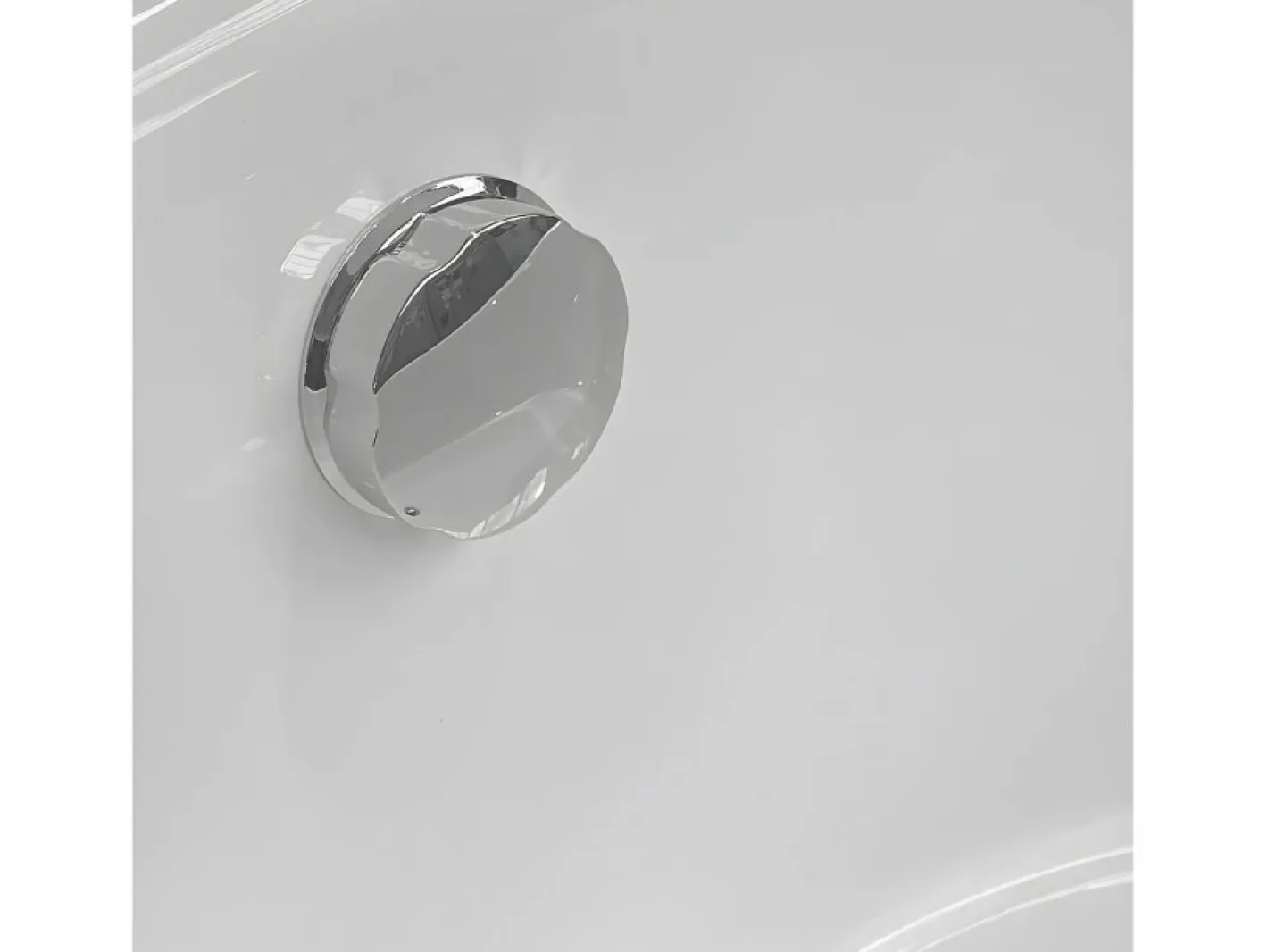 ELITESHOPPING Bañera exenta blanca diámetro 134 X 60 cm + Grifo columna - Mercy Blanco Clearance