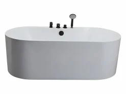 Shower & Design Bañera Exenta|Bañera exenta blanca 195L STEPONA - 150 x 75 x 58 cm