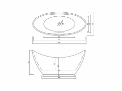 Bañera exenta blanca moderna 172 X 72 cm - Joy^ELITESHOPPING Online