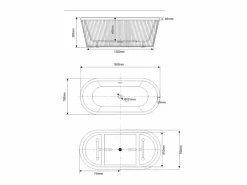 Bañera exenta CORBIN 170 cm^STANO