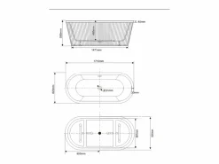 Bañera exenta CORBIN 170 cm^STANO