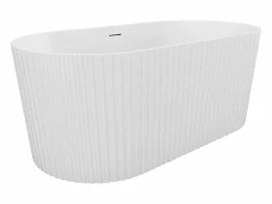 Shower & Design Bañera exenta de acrílico - mate - 230L - 170 x 75 x 58 cm - ALIENA Blanco Outlet