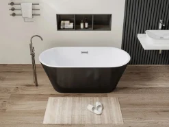 Bañera exenta design negra, acrílico, 150 x 70 x 58 cm, TWIGGY^Shower & Design Discount