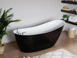 Shower & Design Bañera exenta NATALIA 1 plaza 170x75xAlt. 73cm Negro Discount