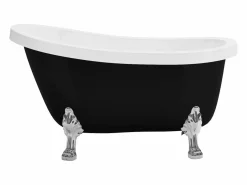 Shower & Design Bañera Con Patas|Bañera exenta ovalada - Retro - 200 L - 145 x 74 x 77 cm - Patas de león plateadas - NISOS