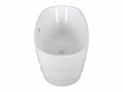 Bañera exenta ovalada blanca en isla, 200L, 150 x 72 x 58 cm, DOMINIKA^Shower & Design Online