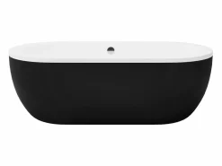 Bañera exenta ovalada negra mate de 234 L, 173 x 78 x 57 cm, NEPTUNA^Shower & Design