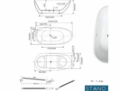 STANO Bañera Exenta|Bañera exenta PHOENIX 150 cm