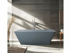 Bañera Exenta|Bañera exenta rectangular de 170x75 cm gris mate Arkoi Moon
