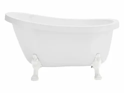 Shower & Design Bañera exenta retro - 200 L - 145 x 4 x 77 cm - y patas blancas - NISOS Blanco Outlet