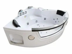 ELITESHOPPING Bañera hidromasaje 140 x 140 cm Bomba doble y Calentador 20 jets - Camelia Blanco Online