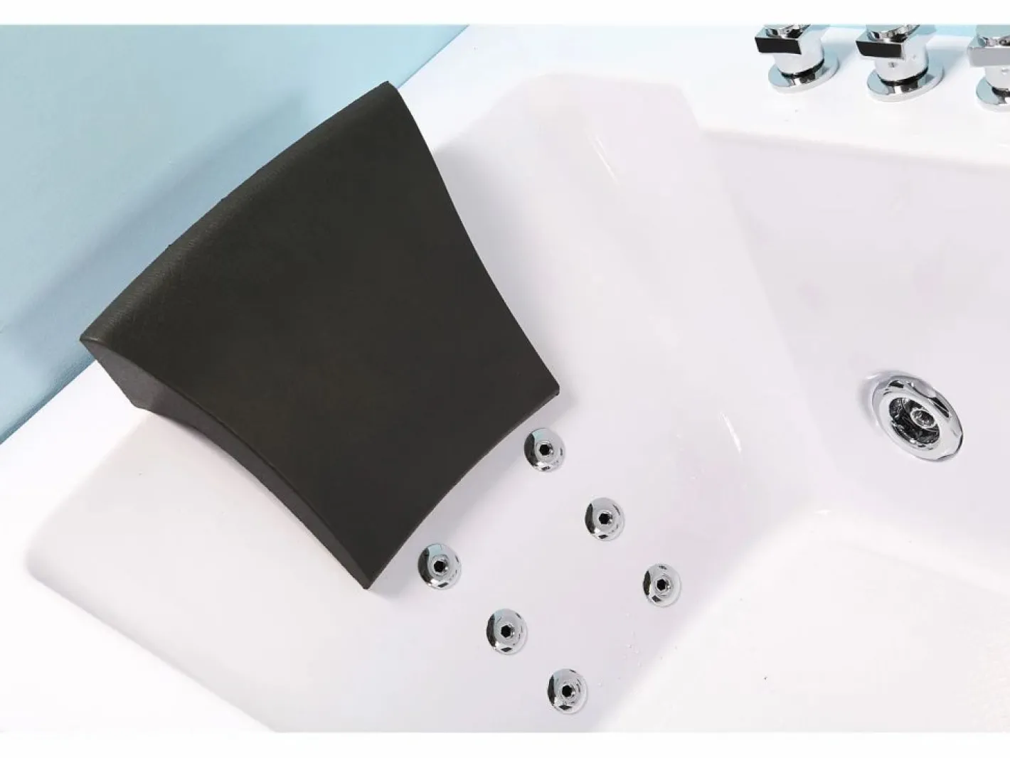 Bañera hidromasaje blanca 180 X 90 cm Cromoterapia 16 jets - Eden^ELITESHOPPING New
