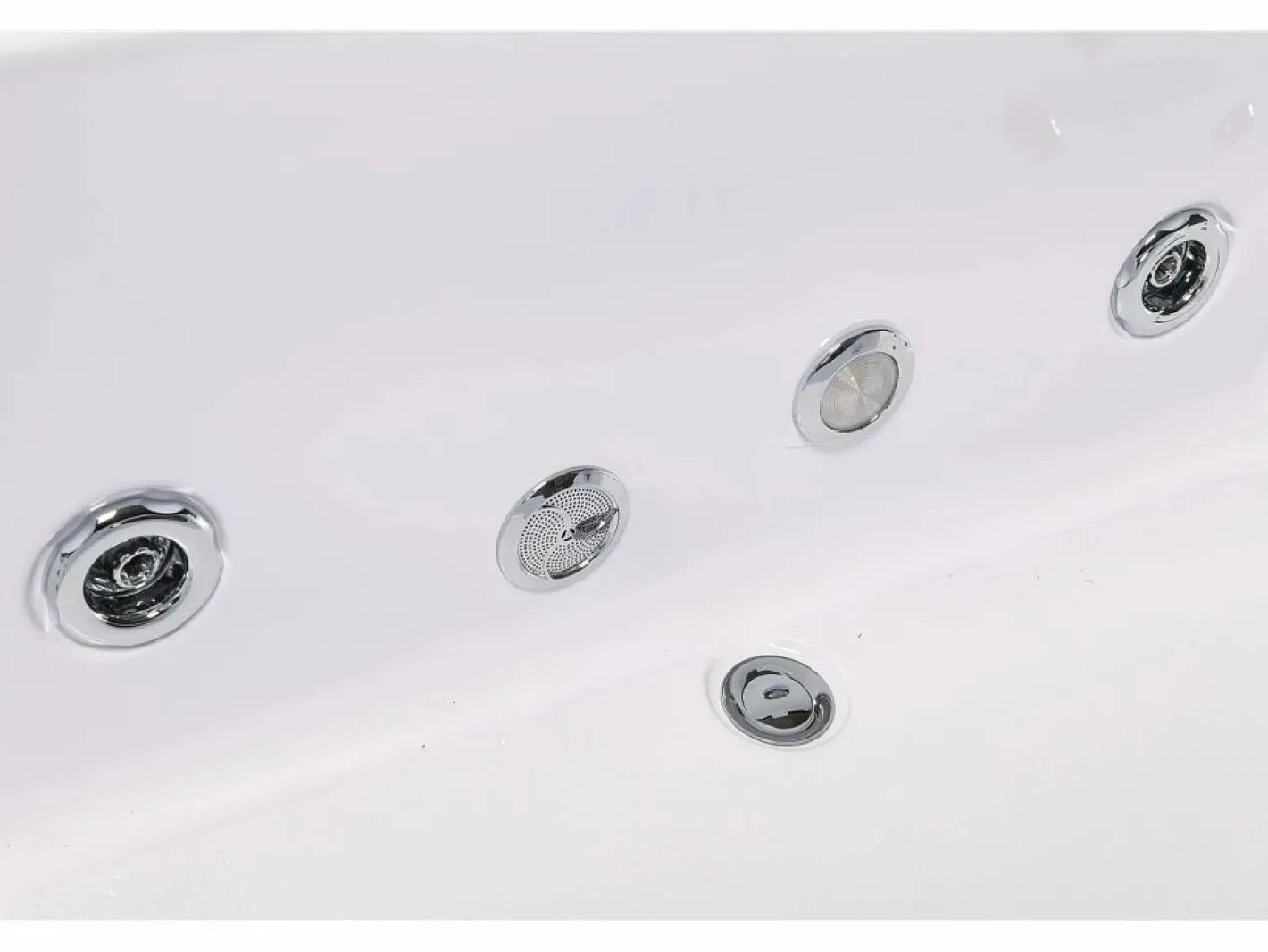Bañera hidromasaje blanca 180 X 90 cm Cromoterapia 16 jets - Eden^ELITESHOPPING New