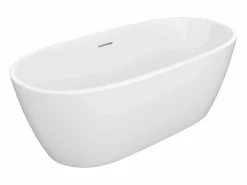 Shower & Design Bañera independiente blanca - 250 L - acrílico - 170 x 76 x 58 cm - YAMISA Blanco Sale