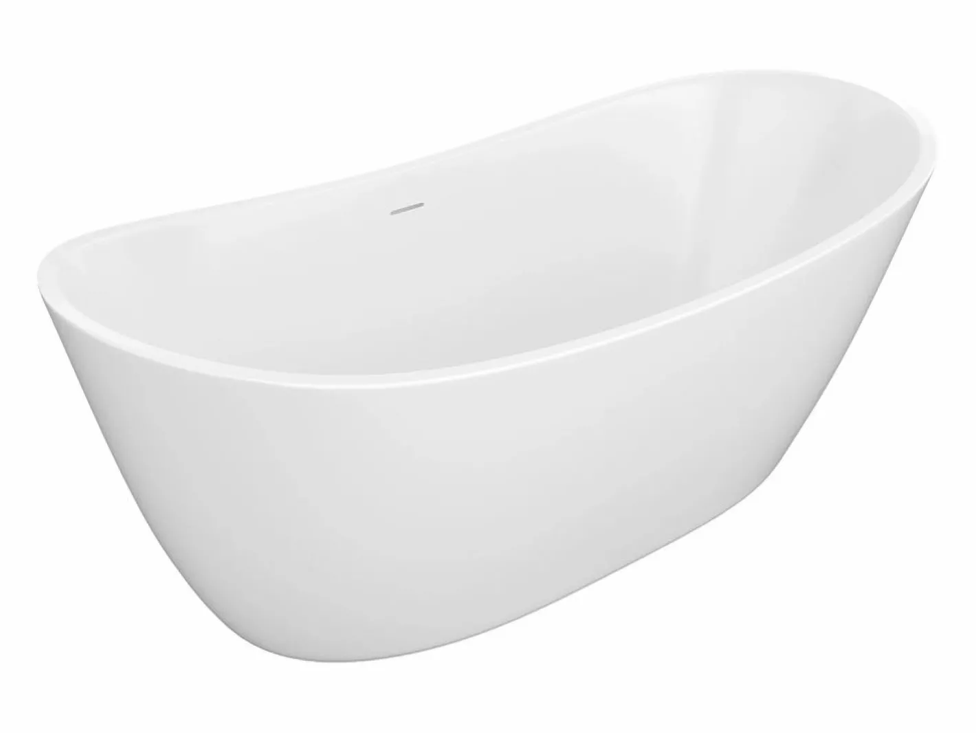 Bañera independiente blanca - 360 L - Acrílico - 190 x 89 x 72 cm - BORAZA^Shower & Design Best