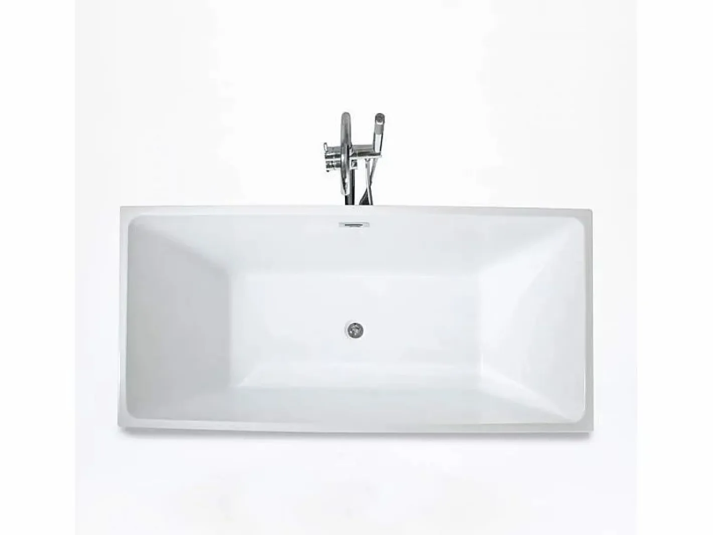 Bañera Exenta|Bañera Independiente Diseño Clásico Rectangular De Resina Eubea