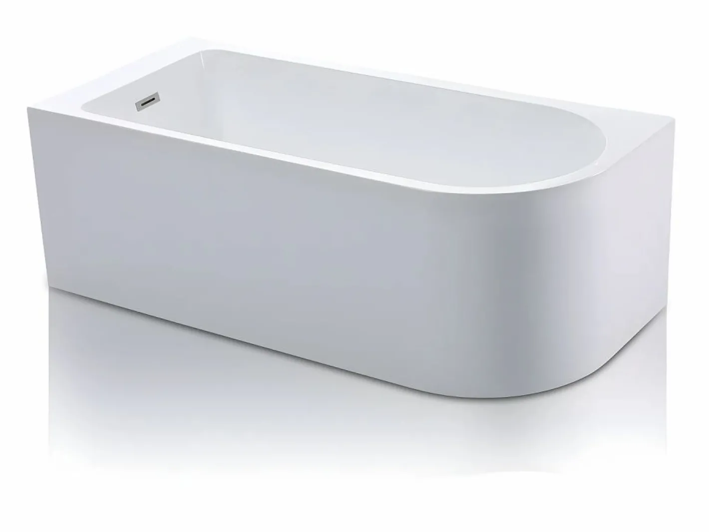 Bañera rinconera acrílica blanca, 240L, 170 x 75 x 58 cm, esquina izquierda, ANIKA^Shower & Design Discount