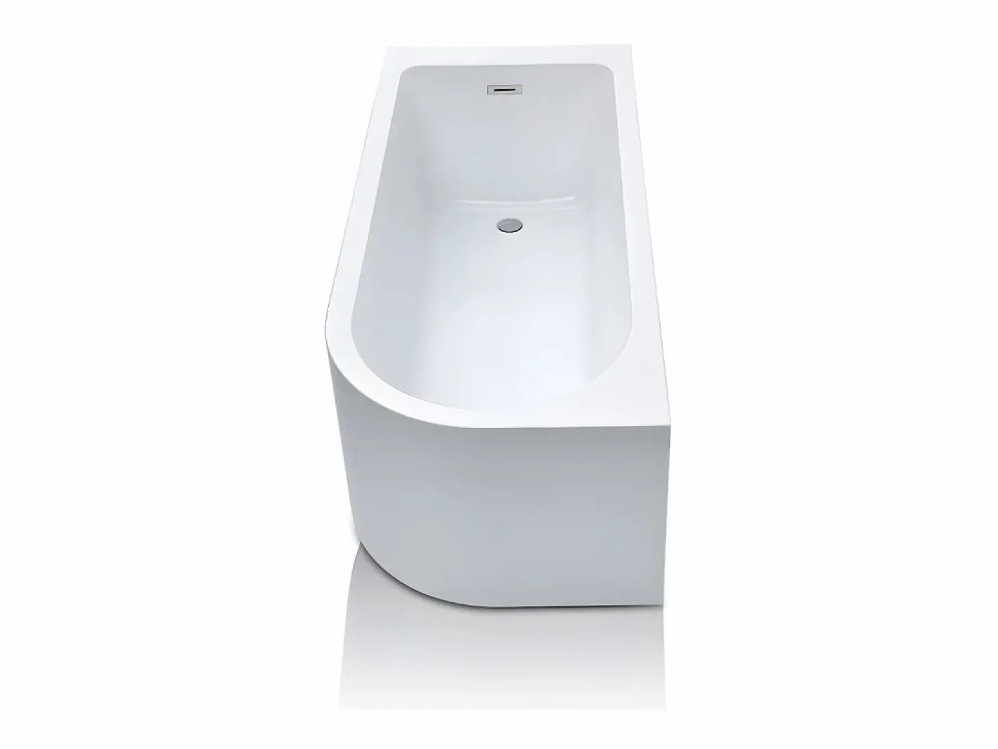 Bañera rinconera acrílica blanca, 240L, 170 x 75 x 58 cm, esquina izquierda, ANIKA^Shower & Design Discount