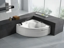 Shower & Design Bañera Rinconera|Bañera rinconera NAVONA - 1 plaza - 263L - 135x135xAlt.54cm