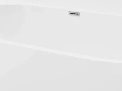 Shower & Design Bañera Semi Exenta|Bañera semi exenta ovalada blanca en acrílico, 175L, 130 x 71,5 x 58 cm, DIVINA