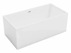 Bañera semi exenta rectangular blanca de 315 L, 170 x 80 x 58 cm, PIKAIA^Shower & Design Sale