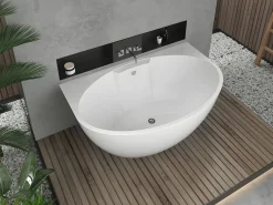 Bañera semi-exenta ovalado - 197 L - 151 x 94 x 60 cm - - Acrílico - PAGRUS^Shower & Design Clearance