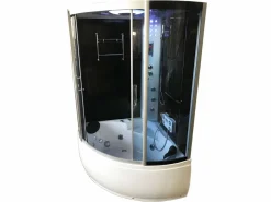 ELITESHOPPING Bañera Ducha|Bañera Rinconera|Bañera-ducha de hidromasaje de esquina 130 x 130 cm - Aster