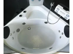 ELITESHOPPING Bañera Ducha|Bañera Rinconera|Bañera-ducha de hidromasaje de esquina 130 x 130 cm - Aster