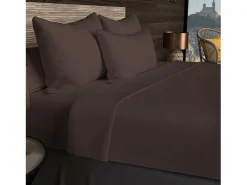 Soleil d'ocre Sábana Bajera|Bajera ajustable de algodón 57 hilos 90x190 cm UNI castaño
