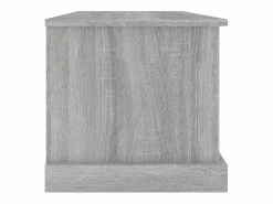 vidaxl Baúl almacenaje madera contrachapada sonoma 70x40x38 cm Gris