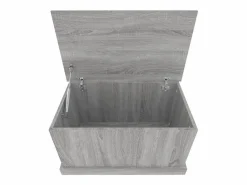 vidaxl Baúl almacenaje madera contrachapada sonoma 70x40x38 cm Gris