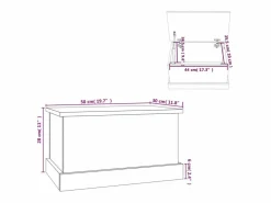 Baúl almacenaje madera contrachapada roble ahumado 50x30x28 cm^vidaxl Hot