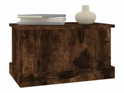 Baúl almacenaje madera contrachapada roble ahumado 50x30x28 cm^vidaxl Hot