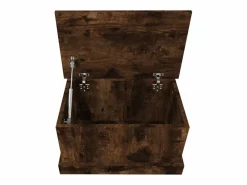 Baúl almacenaje madera contrachapada roble ahumado 50x30x28 cm^vidaxl Hot