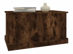 vidaxl Baúl almacenaje madera contrachapada roble ahumado 70x40x38 cm Color natural claro Discount