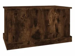 vidaxl Baúl almacenaje madera contrachapada roble ahumado 70x40x38 cm Color natural claro Discount