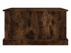 vidaxl Baúl almacenaje madera contrachapada roble ahumado 70x40x38 cm Color natural claro Discount
