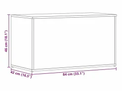 vidaxl Baúl Y Arcón|Baúl almacenaje madera contrachapada hormigón 84x42x46 cm