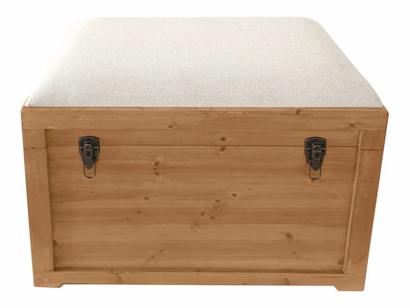 Baúl banco con cojín de lino - L. 80 x P. 40 x A. 53 cm - natural y beige - TURZA^OZAIA Sale